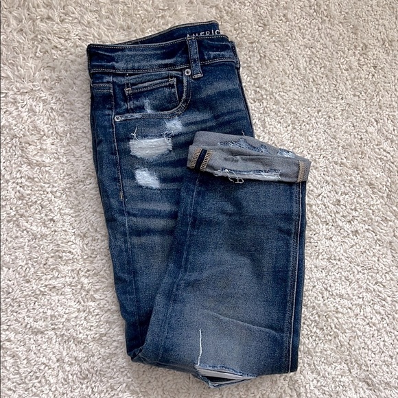 WOMENS AMERICAN EAGLE TOMGIRL VINTAGE JEANS SIZE 8 SHORT NWT - Picture 1 of 12